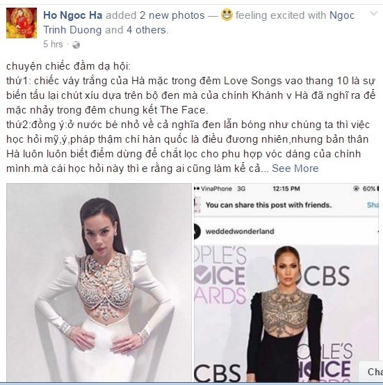 Ho Ngoc Ha len tieng ve chiec vay Jennifer Lopez da mac